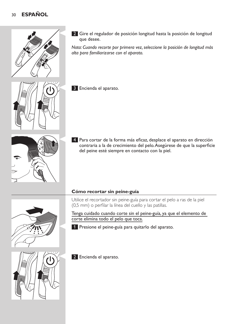 Philips HAIRCLIPPER Series 3000 cortapelos User Manual | Page 30 / 78