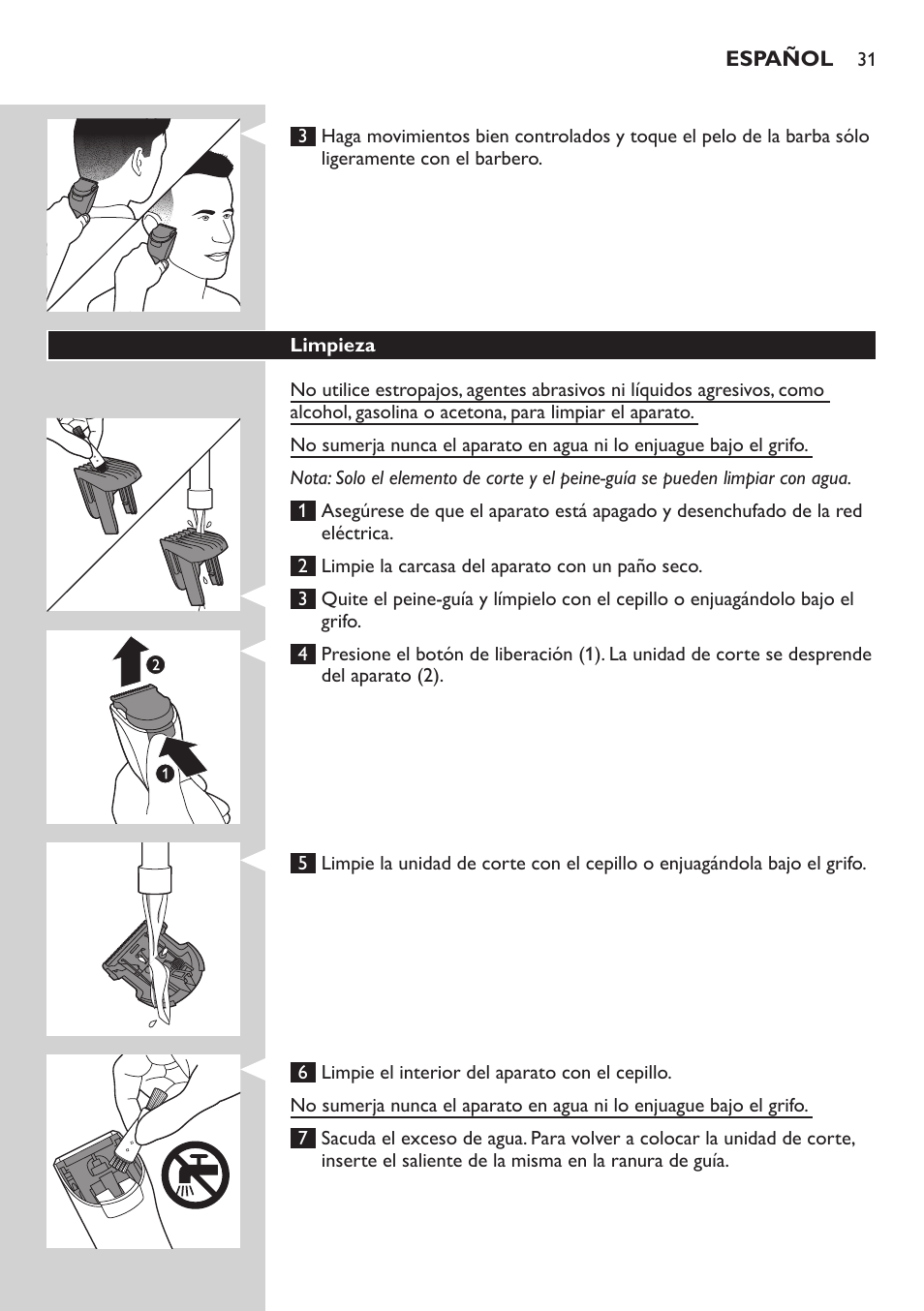 Philips HAIRCLIPPER Series 3000 cortapelos User Manual | Page 31 / 78