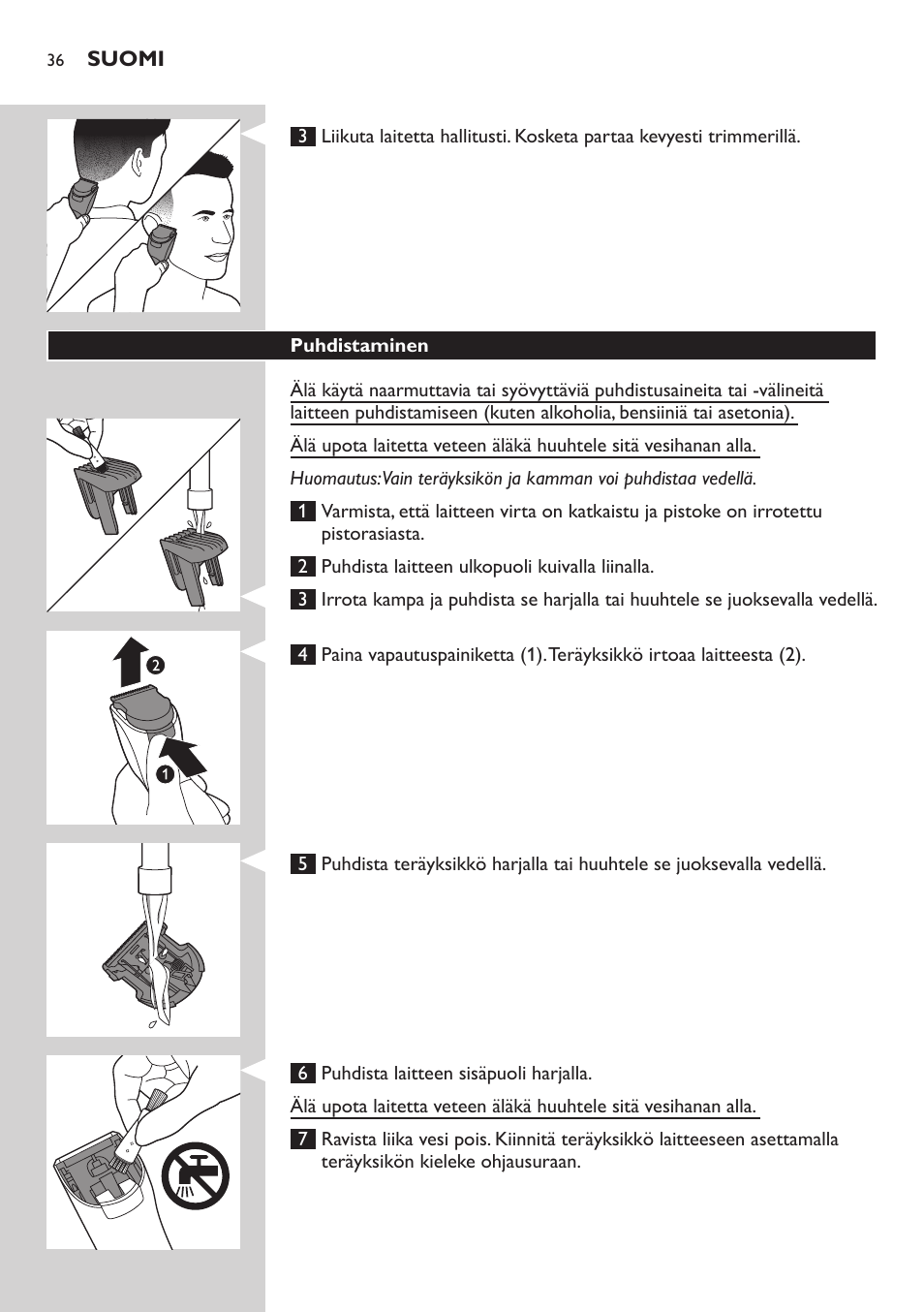 Philips HAIRCLIPPER Series 3000 cortapelos User Manual | Page 36 / 78