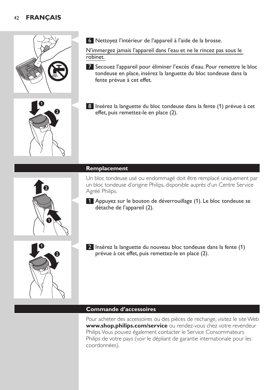 Philips HAIRCLIPPER Series 3000 cortapelos User Manual | Page 42 / 78