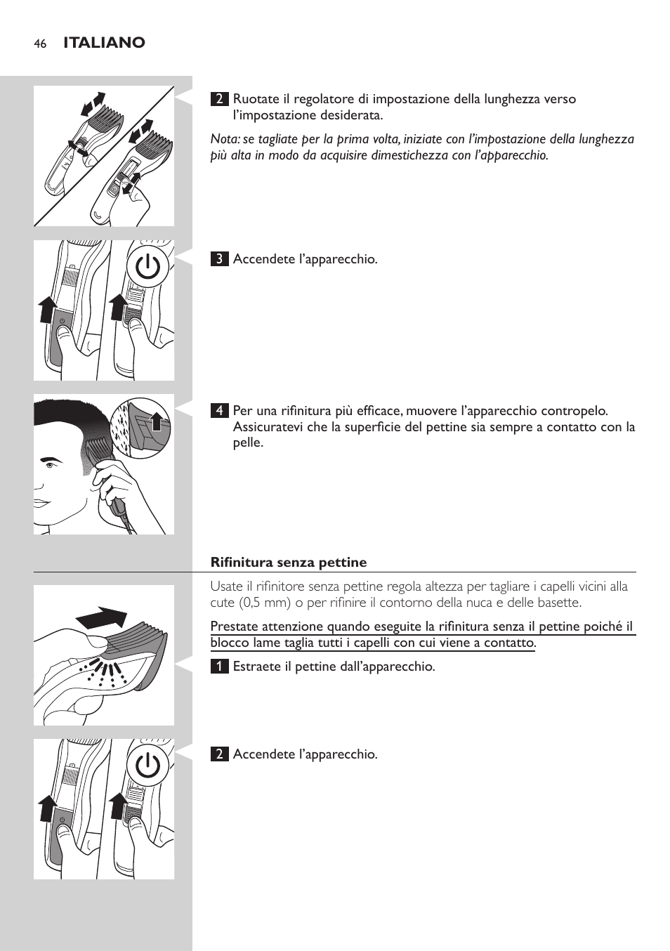 Philips HAIRCLIPPER Series 3000 cortapelos User Manual | Page 46 / 78