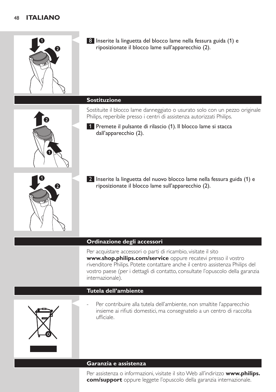 Philips HAIRCLIPPER Series 3000 cortapelos User Manual | Page 48 / 78