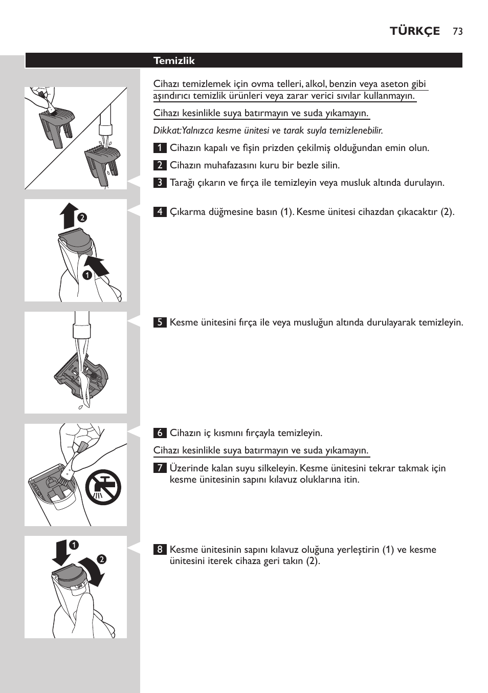 Philips HAIRCLIPPER Series 3000 cortapelos User Manual | Page 73 / 78