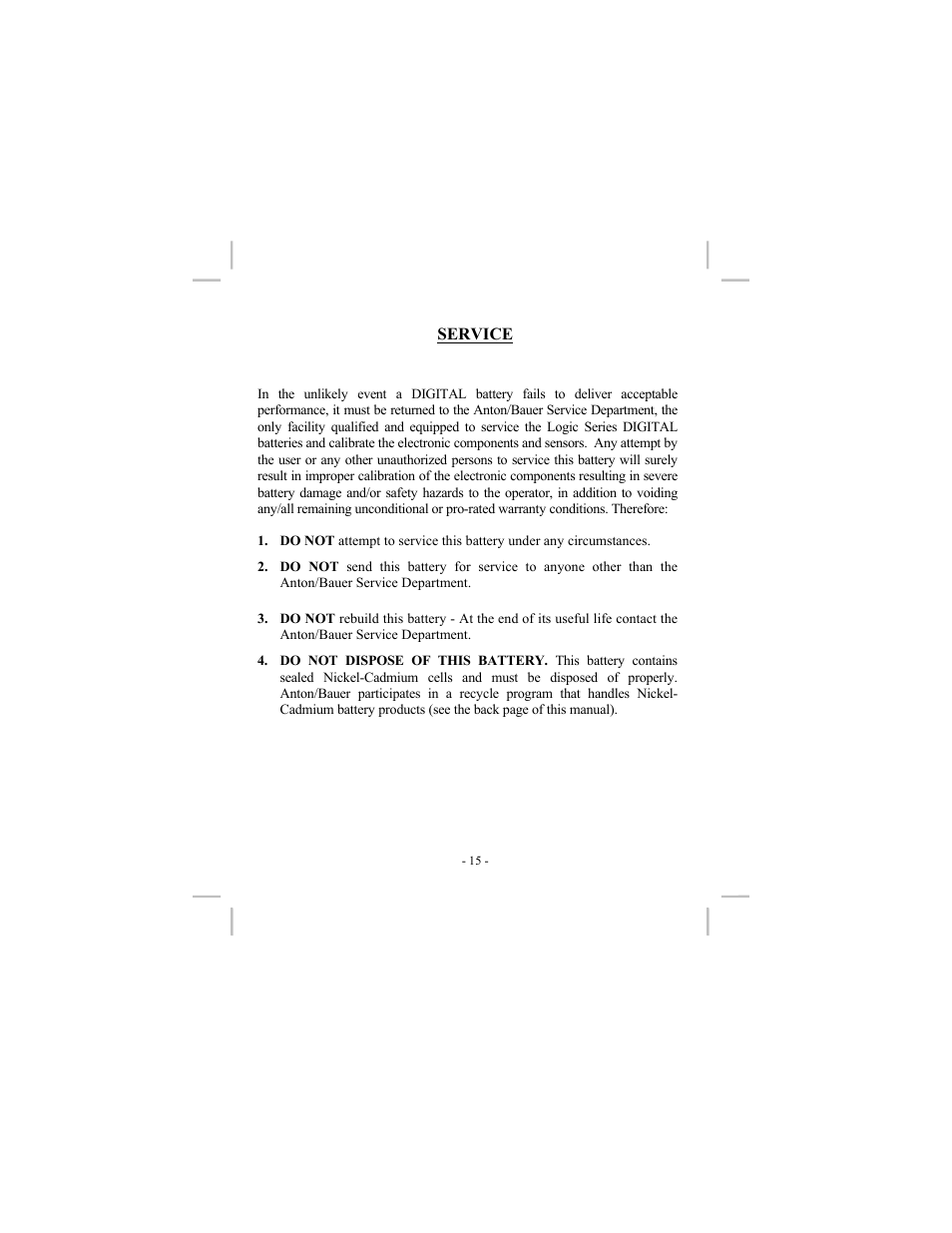 Anton/Bauer LOGIC Series User Manual | Page 19 / 23