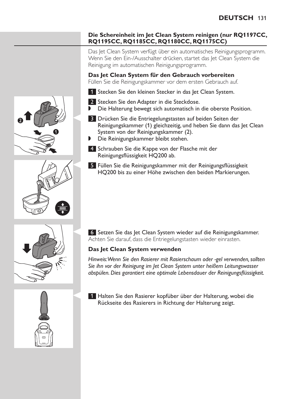 Philips SHAVER Series 7000 SensoTouch afeitadora eléctrica en húmedo y seco User Manual | Page 131 / 304