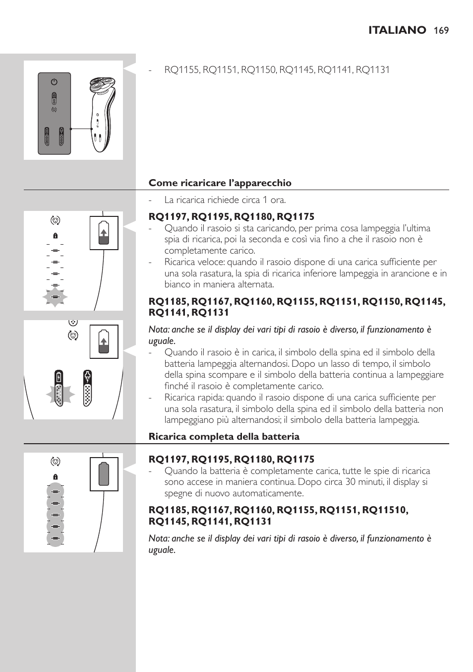 Philips SHAVER Series 7000 SensoTouch afeitadora eléctrica en húmedo y seco User Manual | Page 169 / 304