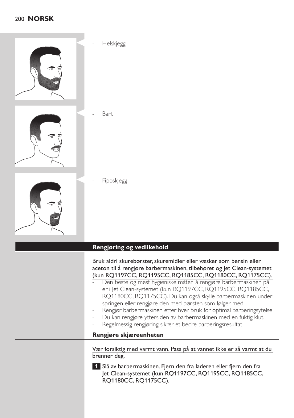 Philips SHAVER Series 7000 SensoTouch afeitadora eléctrica en húmedo y seco User Manual | Page 200 / 304