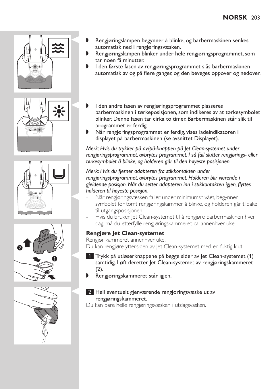 Philips SHAVER Series 7000 SensoTouch afeitadora eléctrica en húmedo y seco User Manual | Page 203 / 304