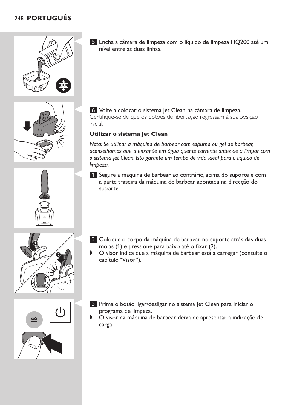 Philips SHAVER Series 7000 SensoTouch afeitadora eléctrica en húmedo y seco User Manual | Page 248 / 304