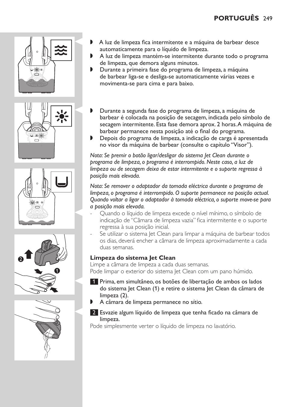 Philips SHAVER Series 7000 SensoTouch afeitadora eléctrica en húmedo y seco User Manual | Page 249 / 304