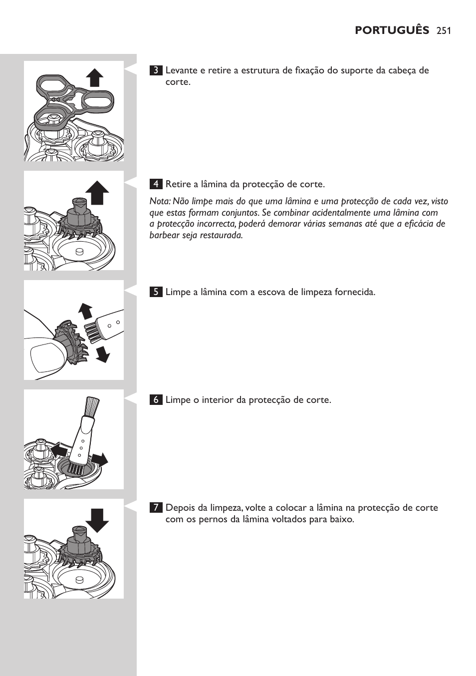 Philips SHAVER Series 7000 SensoTouch afeitadora eléctrica en húmedo y seco User Manual | Page 251 / 304