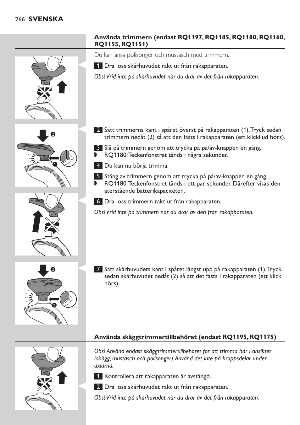 Philips SHAVER Series 7000 SensoTouch afeitadora eléctrica en húmedo y seco User Manual | Page 266 / 304