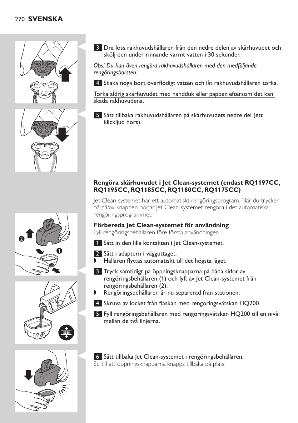 Philips SHAVER Series 7000 SensoTouch afeitadora eléctrica en húmedo y seco User Manual | Page 270 / 304