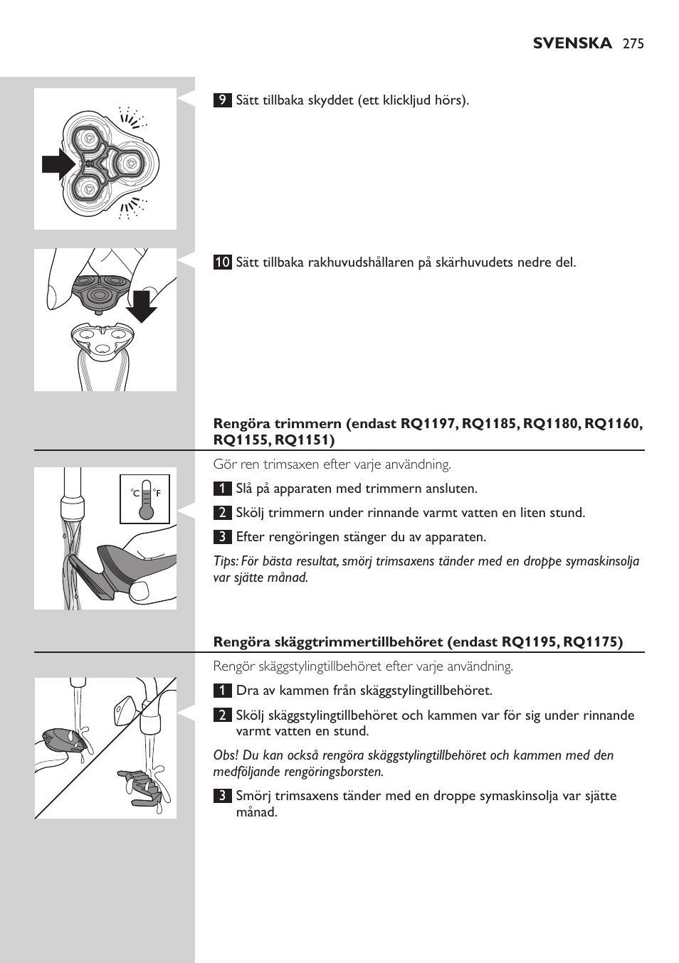 Philips SHAVER Series 7000 SensoTouch afeitadora eléctrica en húmedo y seco User Manual | Page 275 / 304