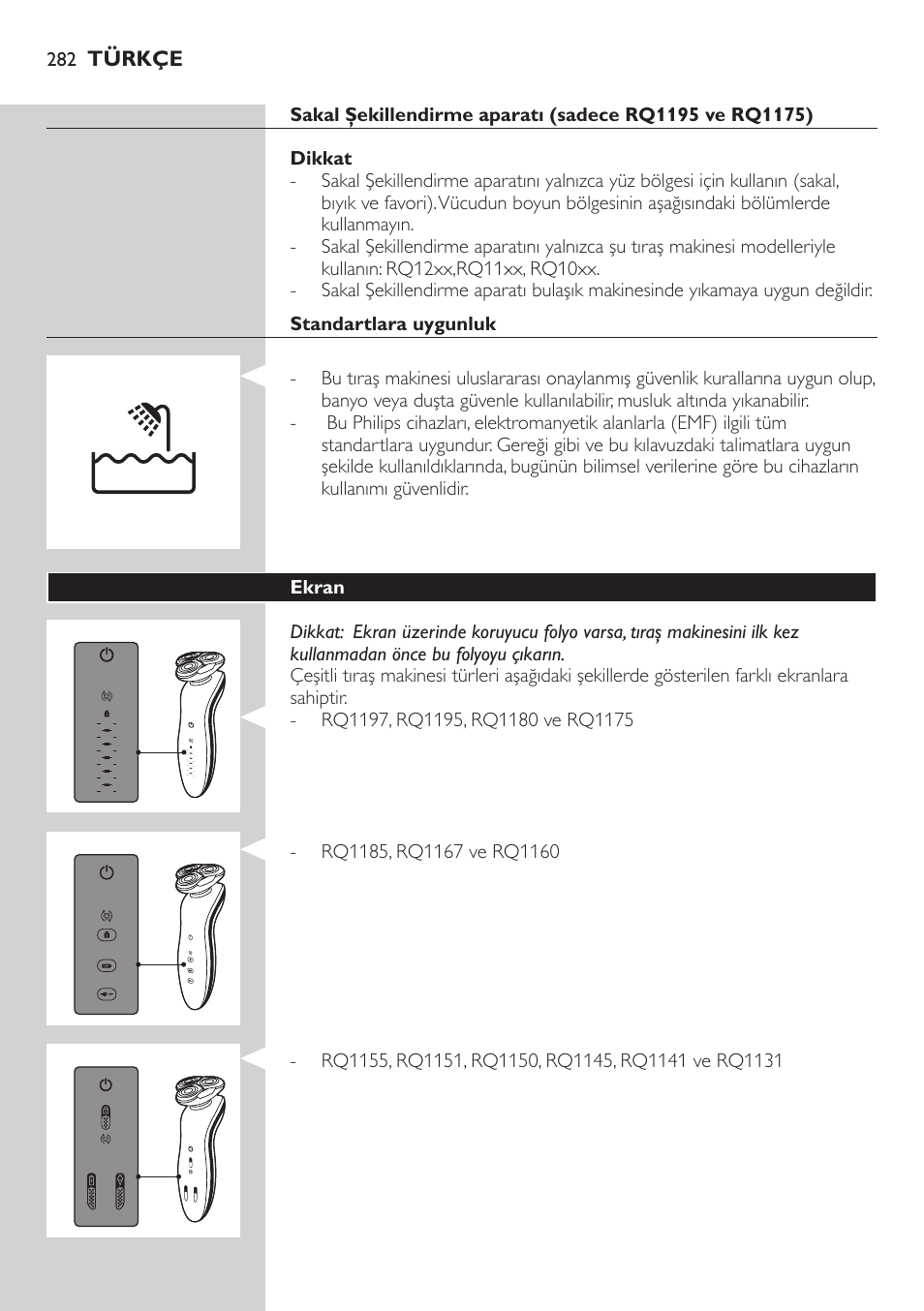 Philips SHAVER Series 7000 SensoTouch afeitadora eléctrica en húmedo y seco User Manual | Page 282 / 304