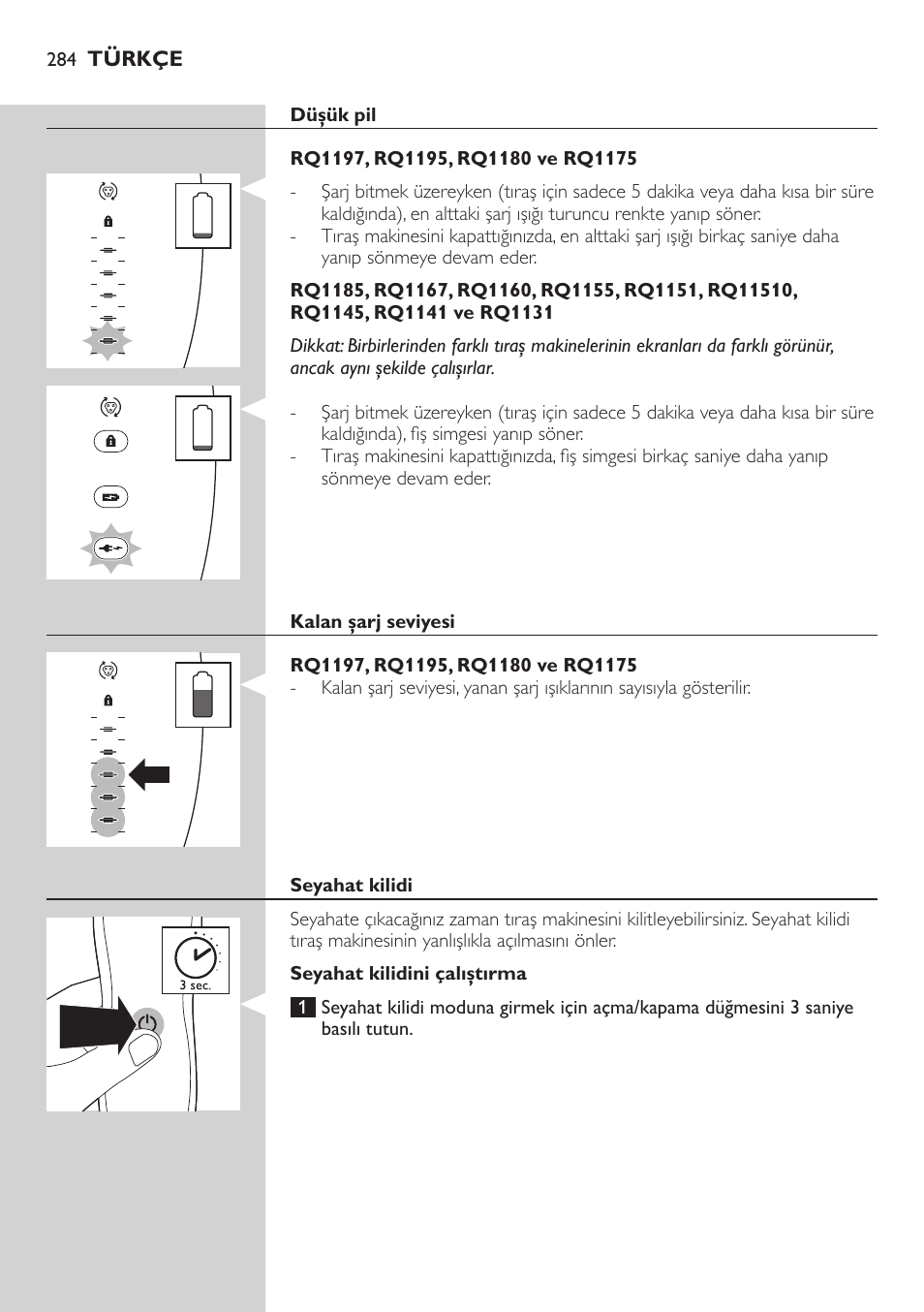 Philips SHAVER Series 7000 SensoTouch afeitadora eléctrica en húmedo y seco User Manual | Page 284 / 304