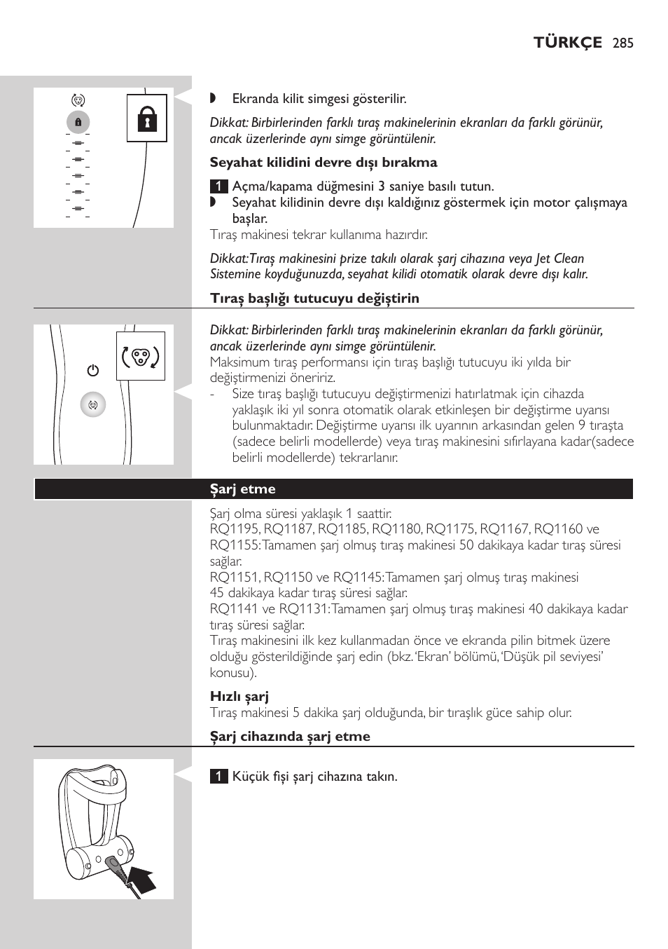 Philips SHAVER Series 7000 SensoTouch afeitadora eléctrica en húmedo y seco User Manual | Page 285 / 304