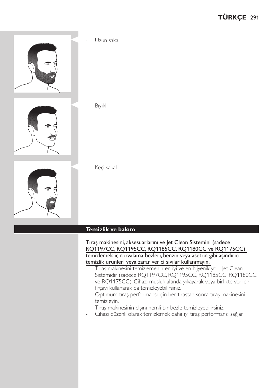 Philips SHAVER Series 7000 SensoTouch afeitadora eléctrica en húmedo y seco User Manual | Page 291 / 304