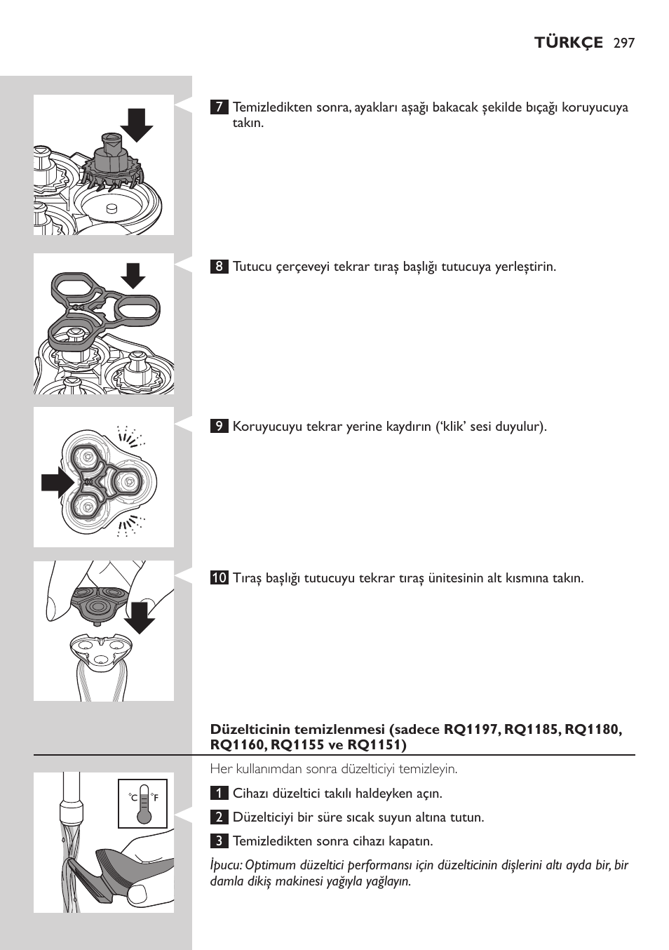 Philips SHAVER Series 7000 SensoTouch afeitadora eléctrica en húmedo y seco User Manual | Page 297 / 304