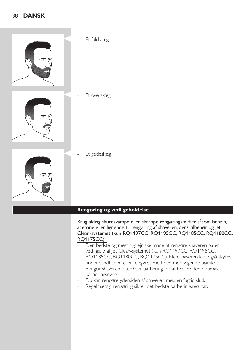 Philips SHAVER Series 7000 SensoTouch afeitadora eléctrica en húmedo y seco User Manual | Page 38 / 304