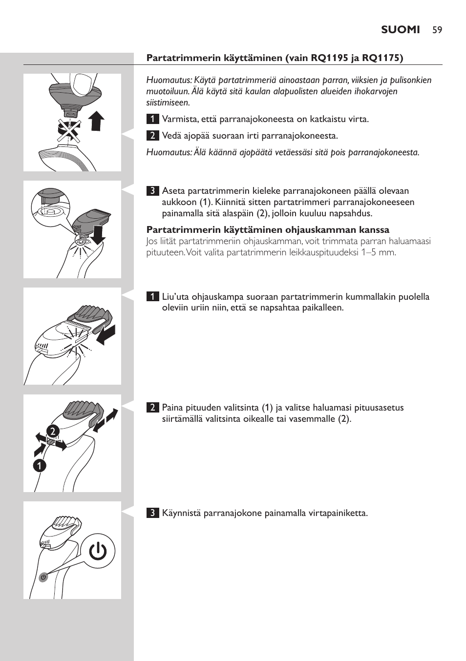 Philips SHAVER Series 7000 SensoTouch afeitadora eléctrica en húmedo y seco User Manual | Page 59 / 304