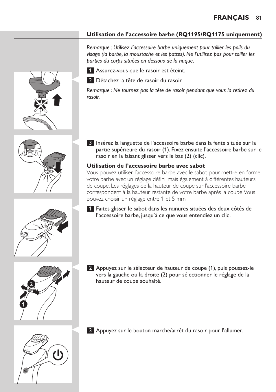 Philips SHAVER Series 7000 SensoTouch afeitadora eléctrica en húmedo y seco User Manual | Page 81 / 304