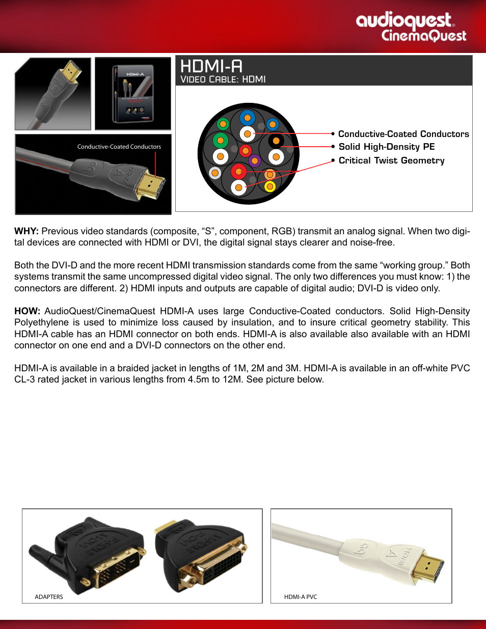 AudioQuest HDMI-A User Manual | 1 page