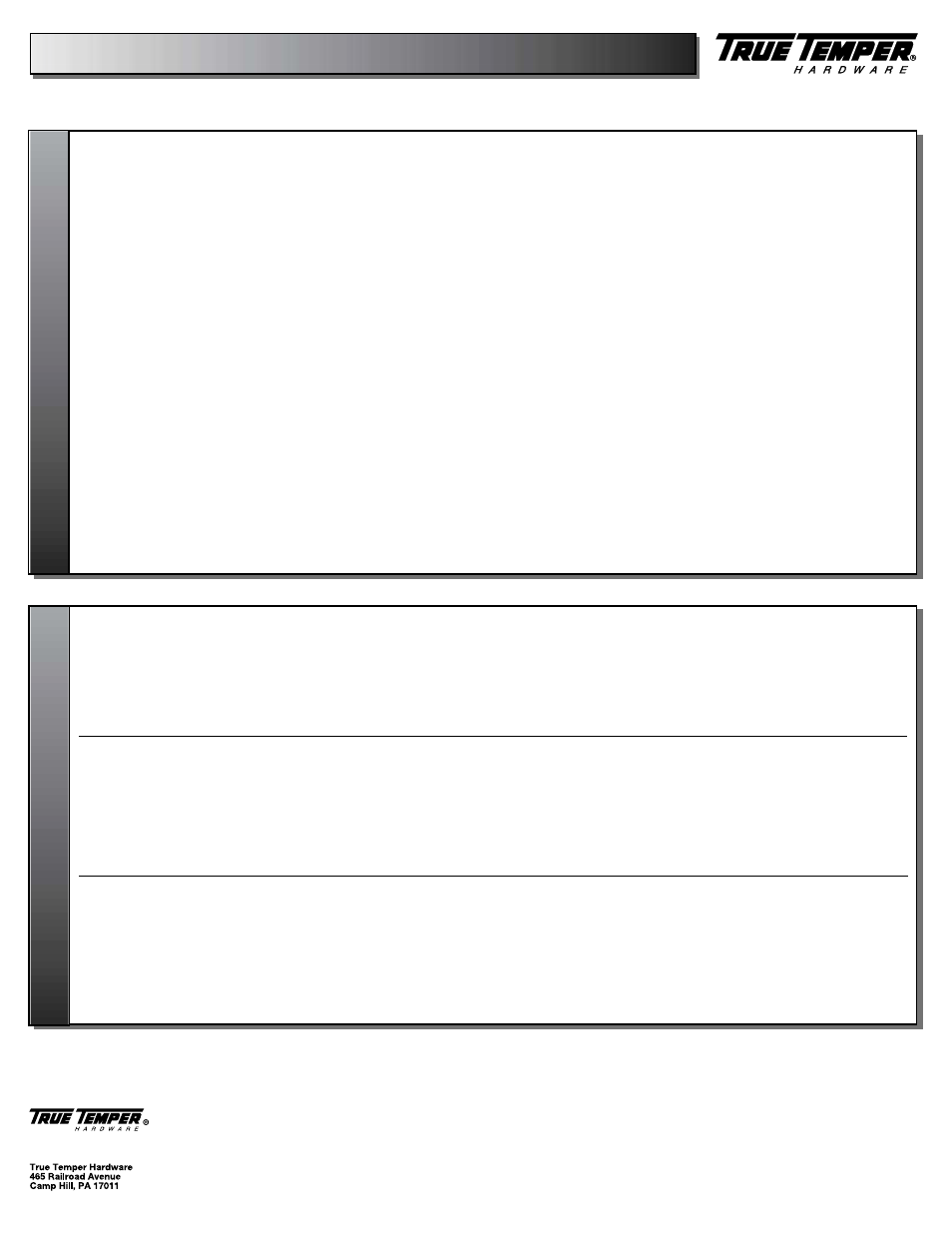 C-series | Ames True Temper C-Series User Manual | Page 2 / 2