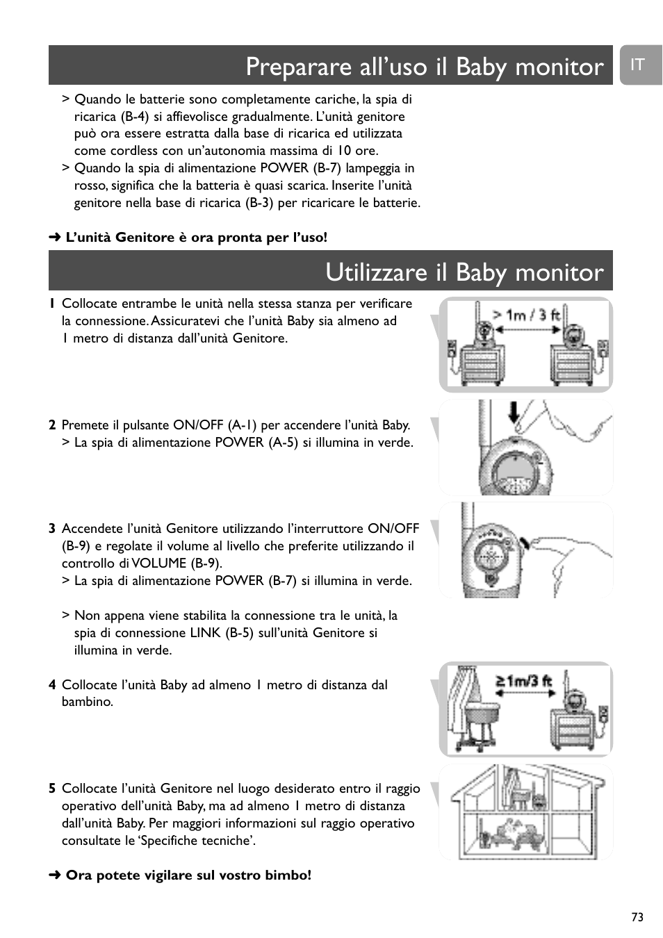 Philips Vigilabebés analógico User Manual | Page 73 / 173