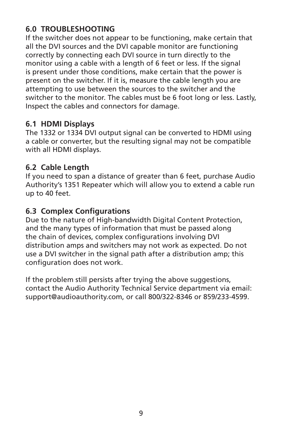 Audio Authority 1332 User Manual | Page 9 / 12