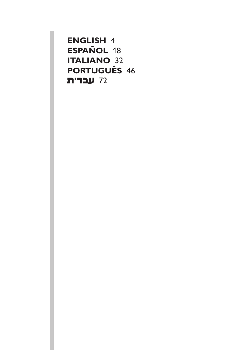 Table of content | Philips Sonicare DiamondClean Cepillo dental sónico recargable User Manual | Page 3 / 76