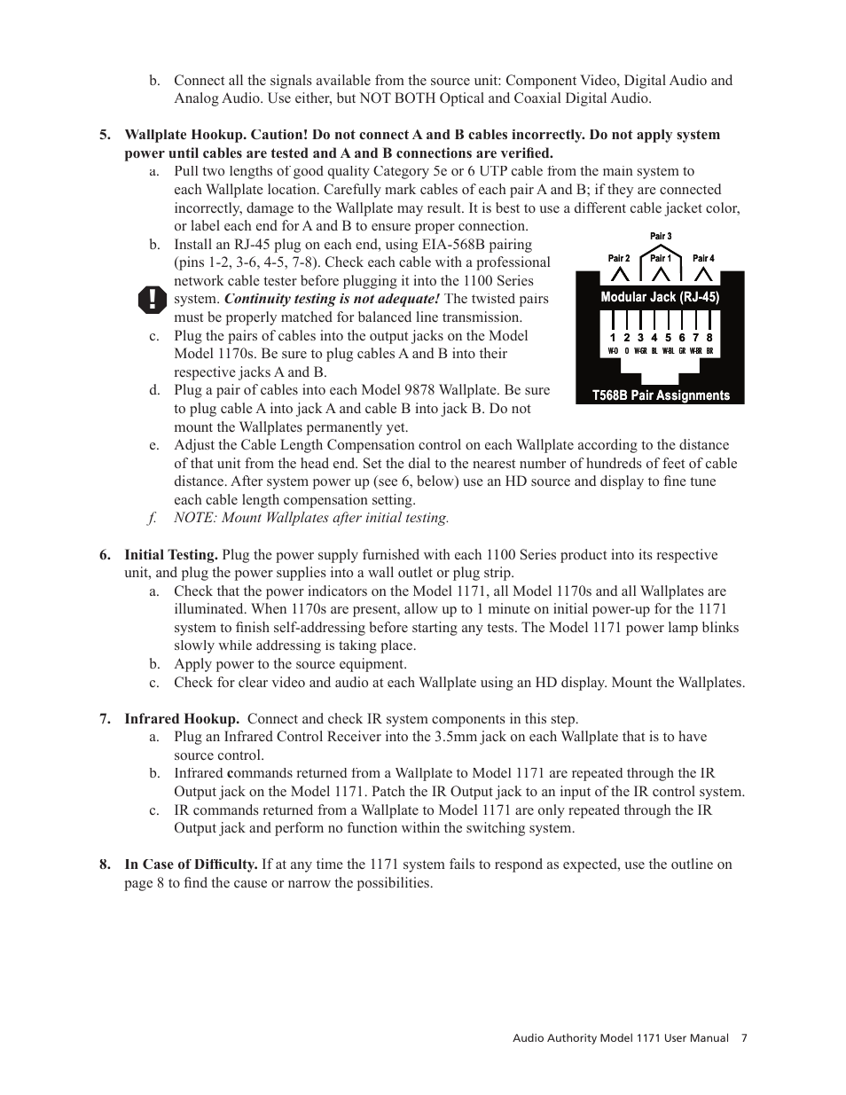 Audio Authority 1171 User Manual | Page 7 / 12