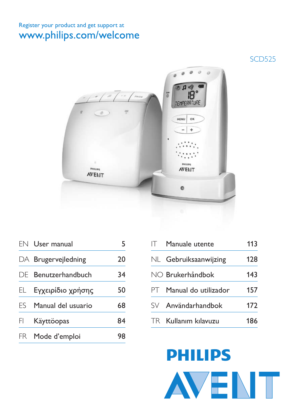 Philips AVENT Vigilabebés DECT User Manual | 204 pages