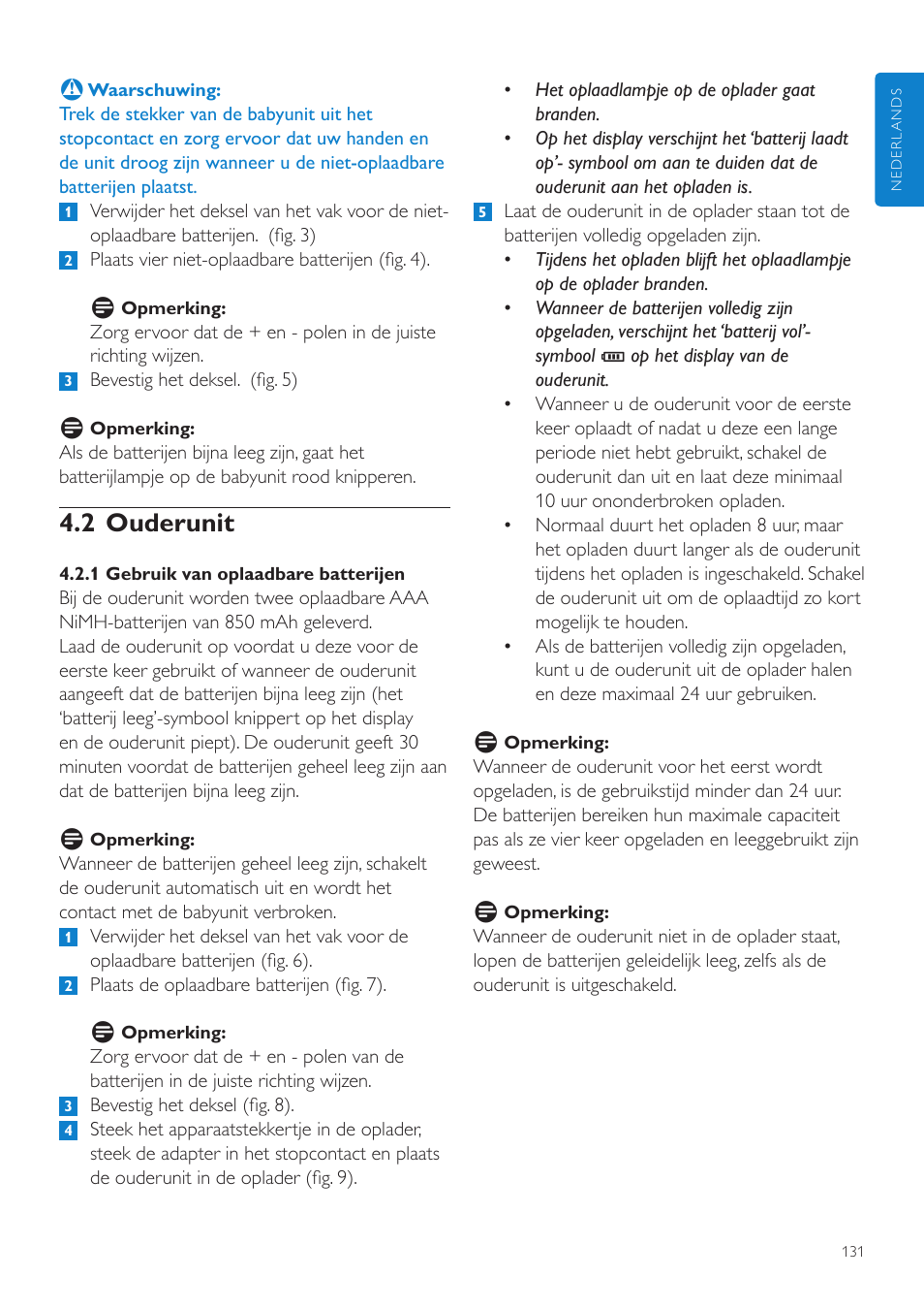 2 ouderunit | Philips AVENT Vigilabebés DECT User Manual | Page 131 / 204