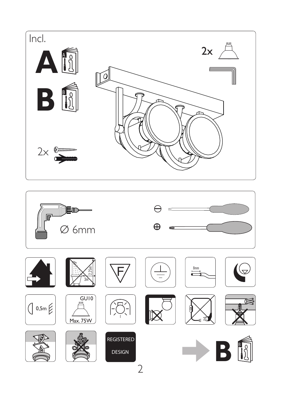 A i b i, A i b | Philips myLiving Foco User Manual | Page 2 / 8