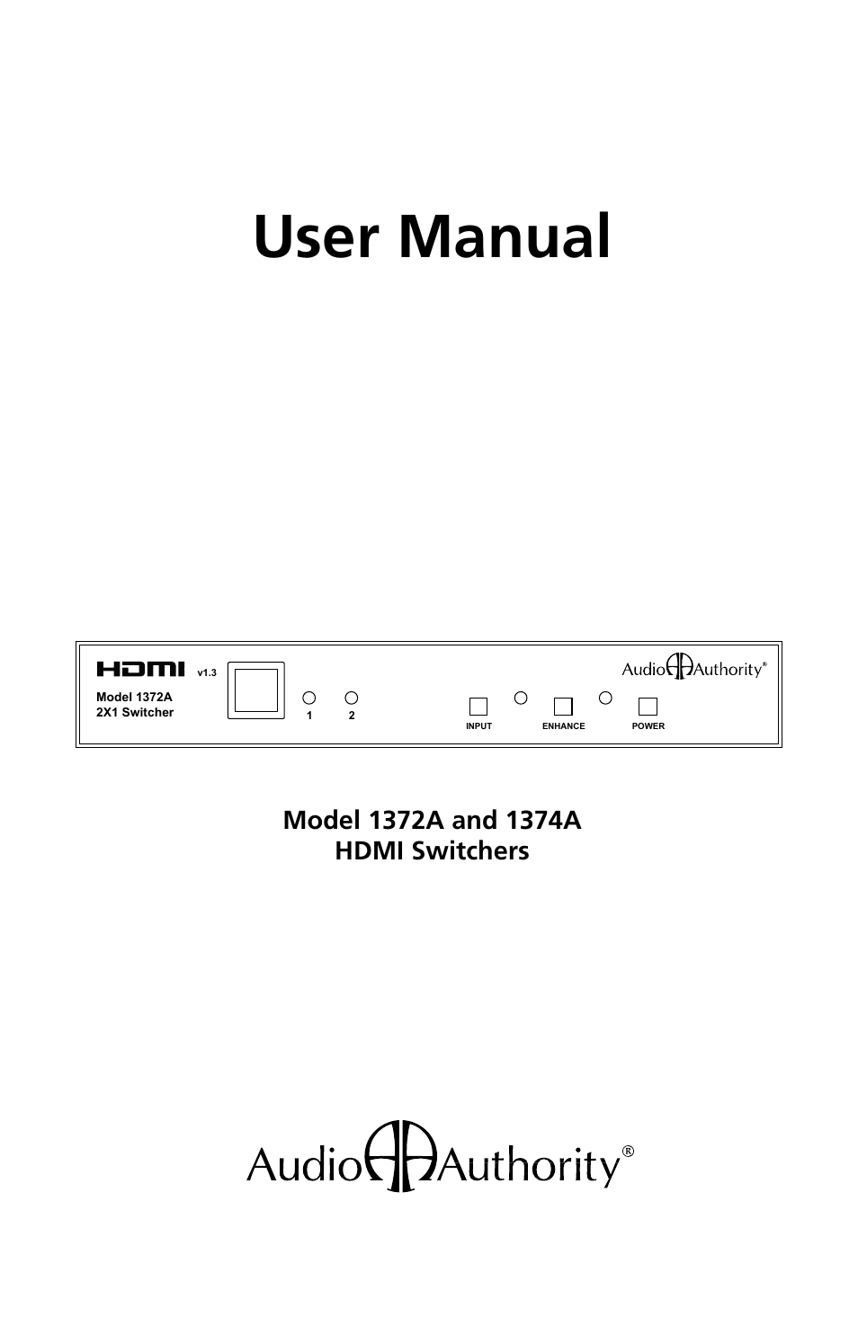 Audio Authority 1372A User Manual | 12 pages