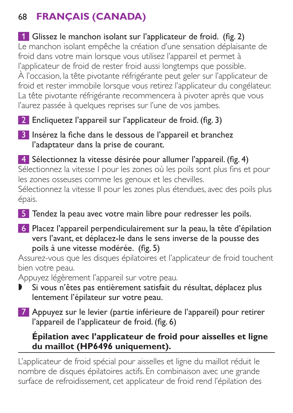 Philips Satinelle Ice Depiladora User Manual | Page 68 / 128