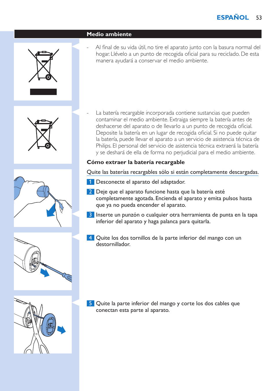 Philips Lumea Precision Plus Sistema de eliminación de vello IPL User Manual | Page 53 / 90