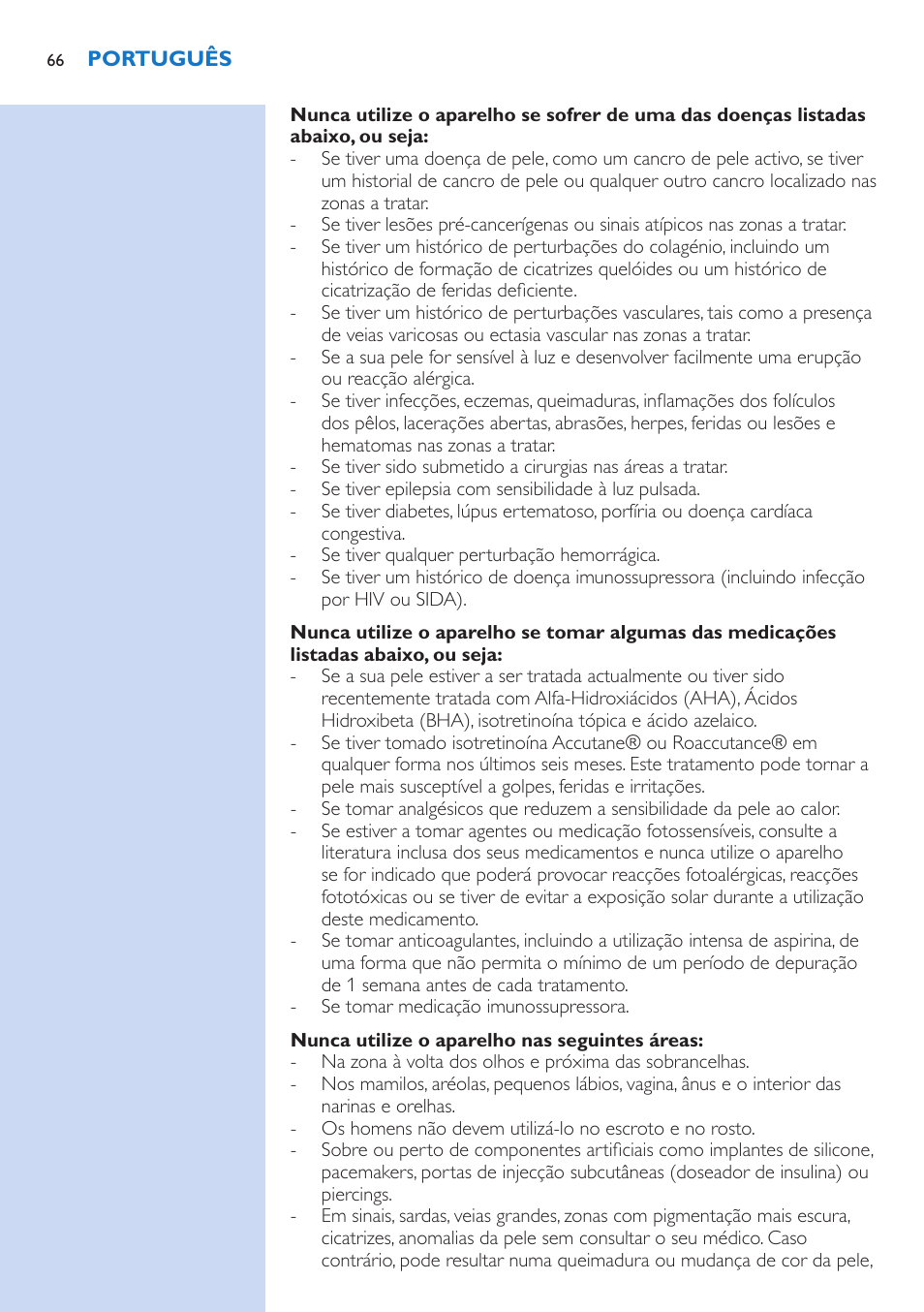 Philips Lumea Precision Plus Sistema de eliminación de vello IPL User Manual | Page 66 / 90