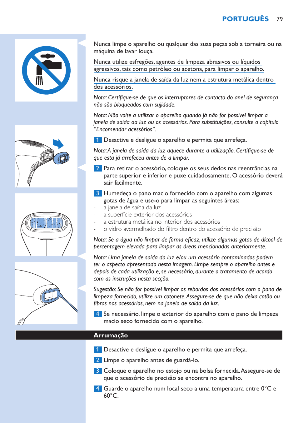 Philips Lumea Precision Plus Sistema de eliminación de vello IPL User Manual | Page 79 / 90