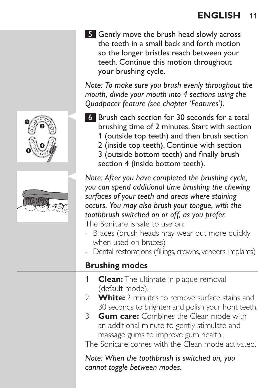 Philips Sonicare FlexCare Platinum Cepillo dental recargable User Manual | Page 11 / 64