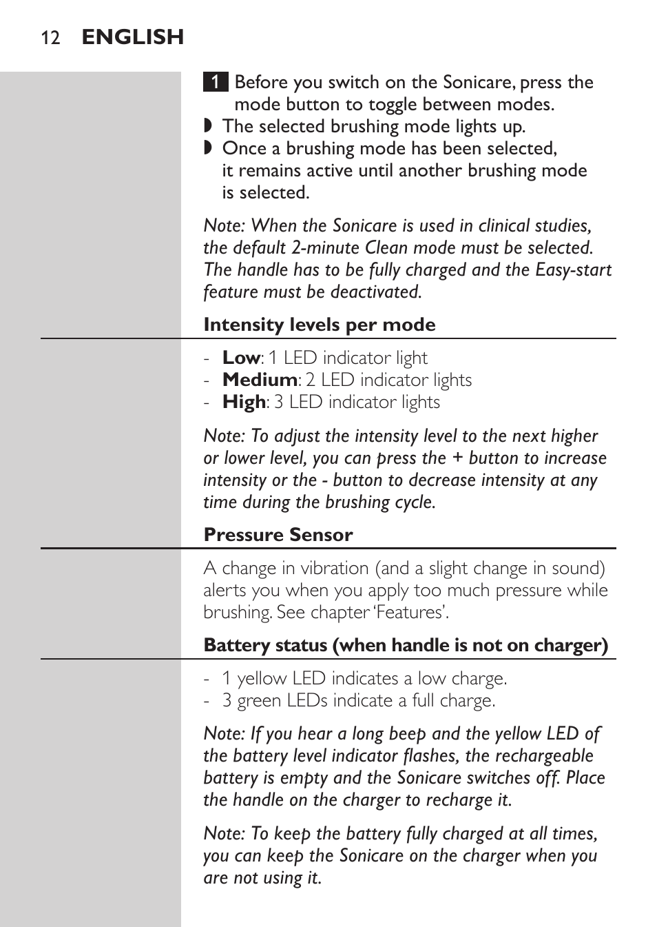 Philips Sonicare FlexCare Platinum Cepillo dental recargable User Manual | Page 12 / 64