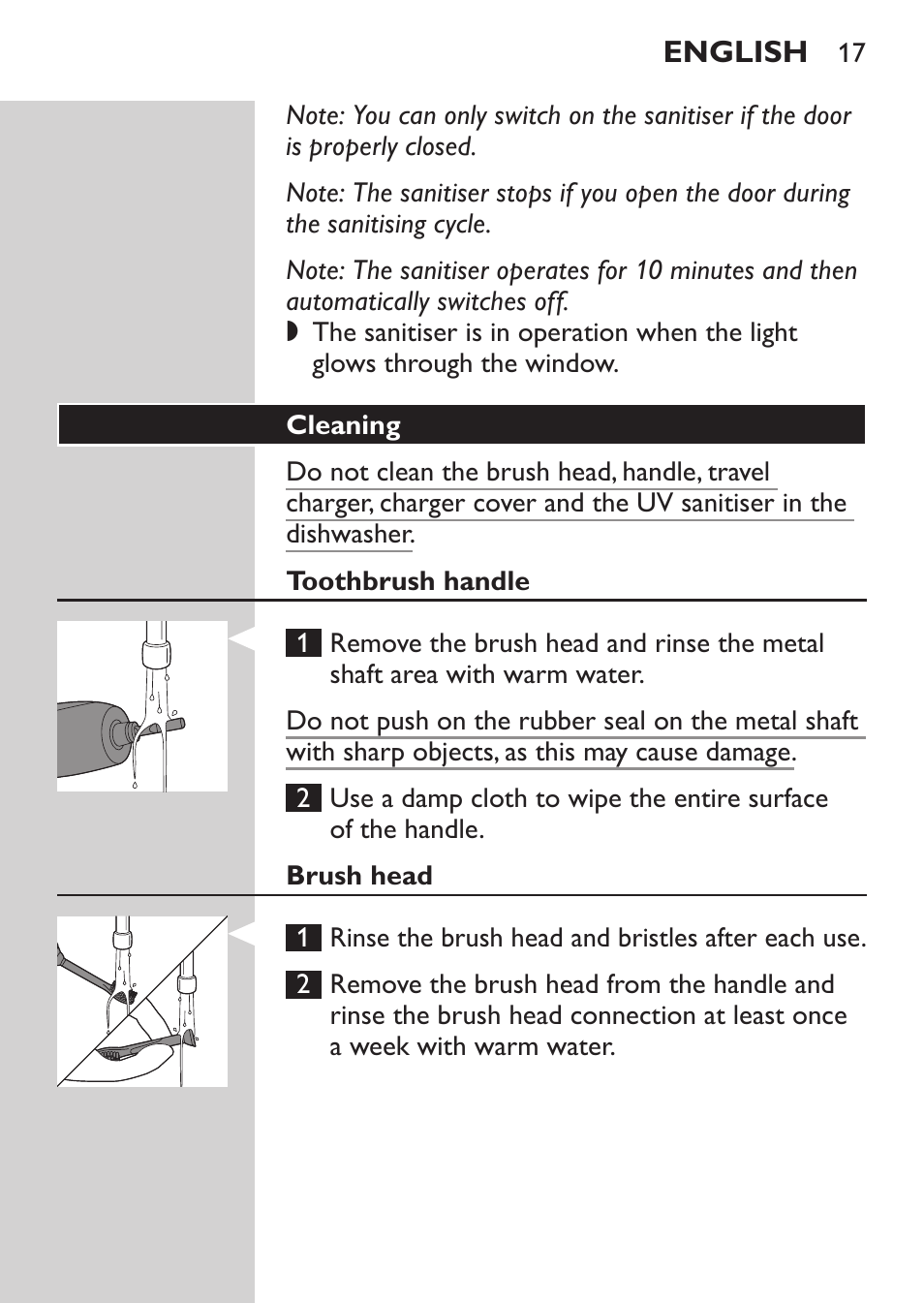 Philips Sonicare FlexCare Platinum Cepillo dental recargable User Manual | Page 17 / 64