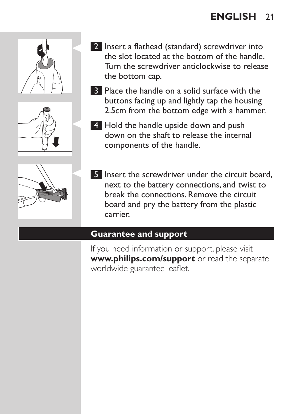 Philips Sonicare FlexCare Platinum Cepillo dental recargable User Manual | Page 21 / 64