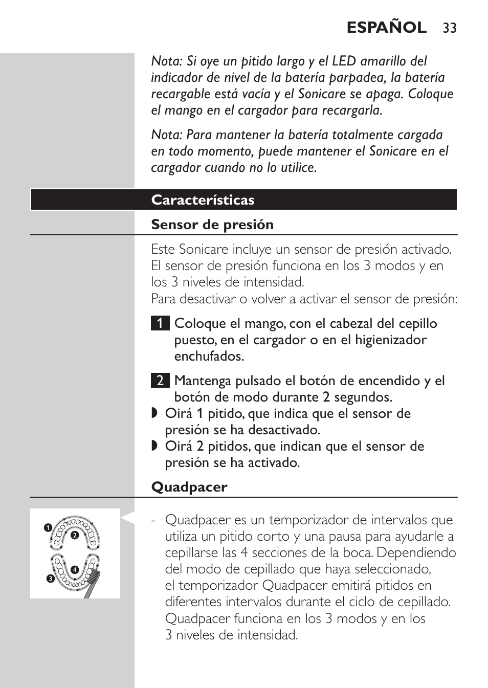 Philips Sonicare FlexCare Platinum Cepillo dental recargable User Manual | Page 33 / 64