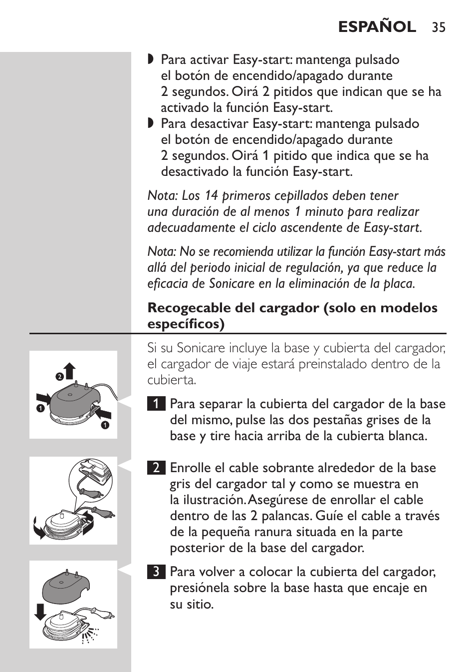 Philips Sonicare FlexCare Platinum Cepillo dental recargable User Manual | Page 35 / 64