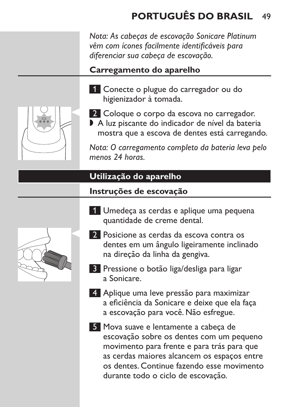 Philips Sonicare FlexCare Platinum Cepillo dental recargable User Manual | Page 49 / 64