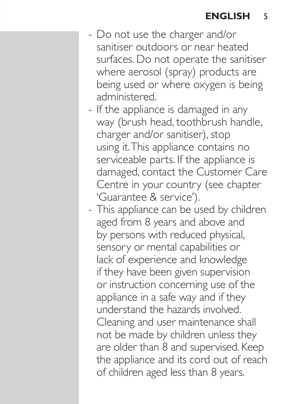 Philips Sonicare FlexCare Platinum Cepillo dental recargable User Manual | Page 5 / 64