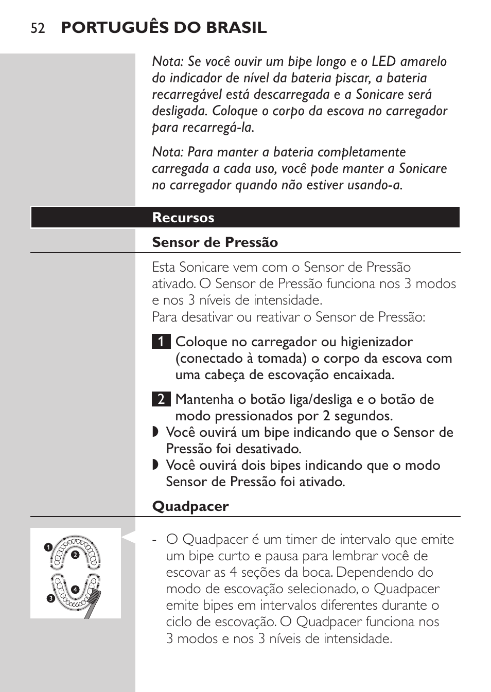 Philips Sonicare FlexCare Platinum Cepillo dental recargable User Manual | Page 52 / 64