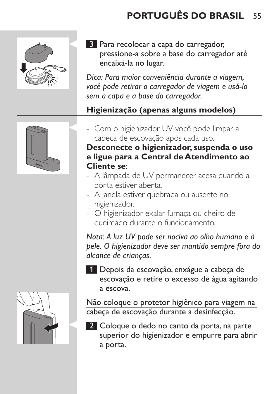 Philips Sonicare FlexCare Platinum Cepillo dental recargable User Manual | Page 55 / 64